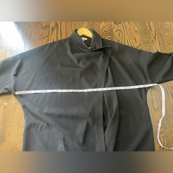 MAX STUDIO Draped Open Front Roll Sleeve Jacket Sz. 1X Black - Picture 11 of 12